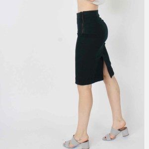 Prairie Underground Dark Denim High Waisted Pleat Skirt - Medium